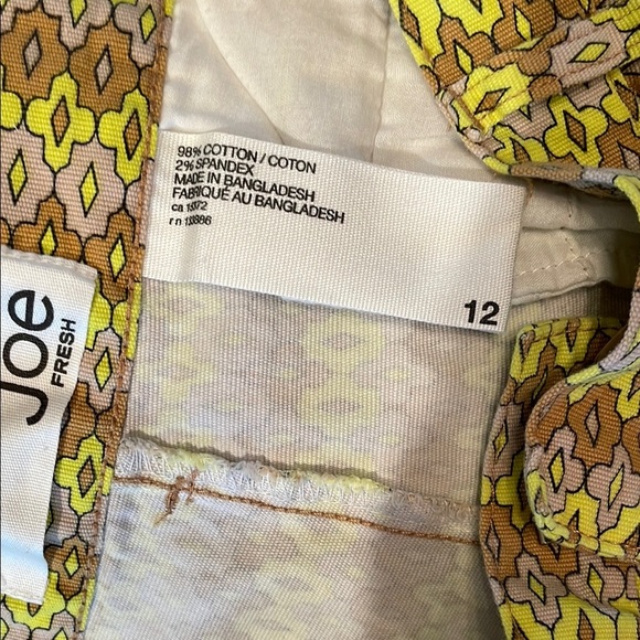 Joe Fresh Women's Patterned Shorts - Yellow and Brown - Picture 5 of 5